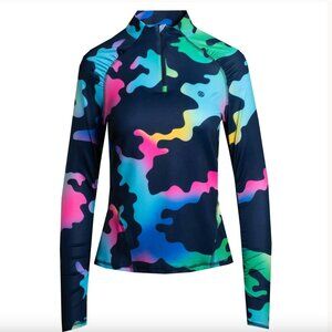 NWT G/Fore Gradient Camo Quarter Zip Top Whistling Straits rainbow golf small